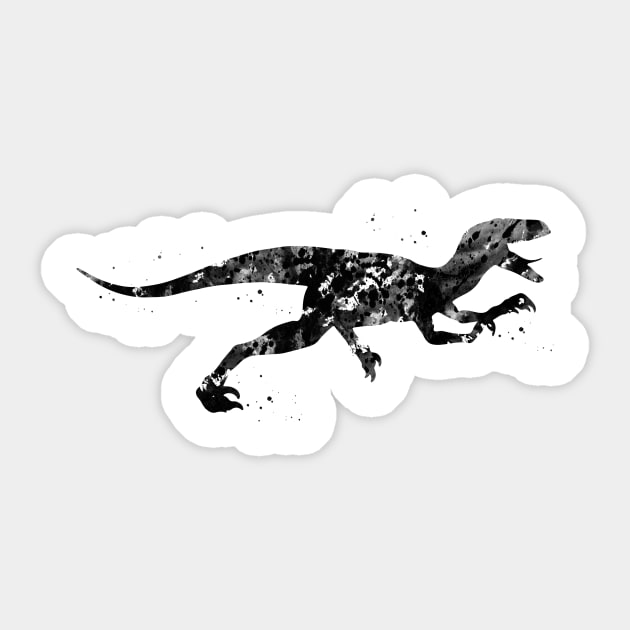 Velociraptor Sticker by erzebeth